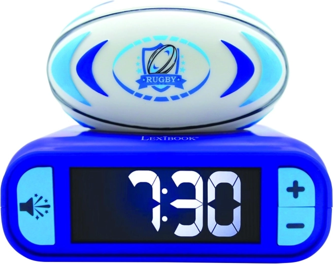 Sveglia rugby Lexibook con palla luminosa