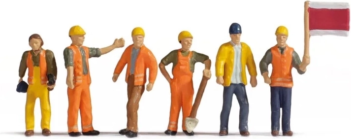 Set di figurine Noch operai della linea ferroviaria H0