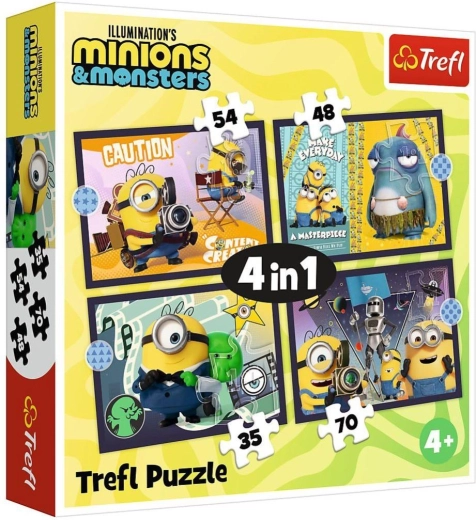 Puzzle 4 in 1 Nuove avventure dei Minions