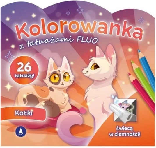 Colora e divertiti con tatuaggi fluo Gattini
