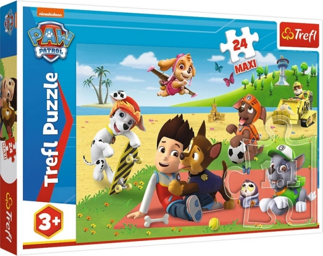 Puzzle Trefl PAW PATROL Maxi 24 pezzi – Divertimento sul tappeto