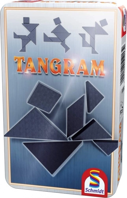 Tangram in scatola di latta SCHMIDT – set nero con 800 modelli