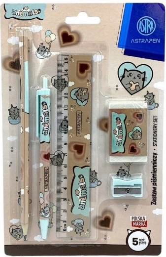 Set di cancelleria Pixel Animal Choco – set da 5 pezzi