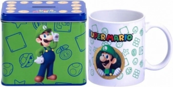 Tazza e salvadanaio super mario luigi