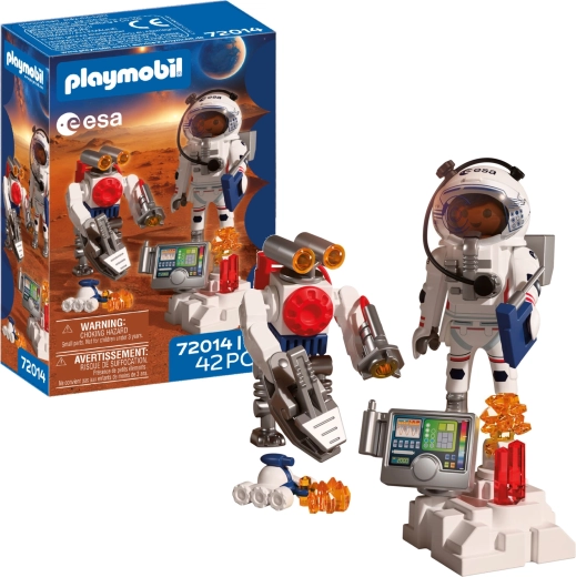Playmobil astronauta ESA e robot con set di accessori, 42 pezzi