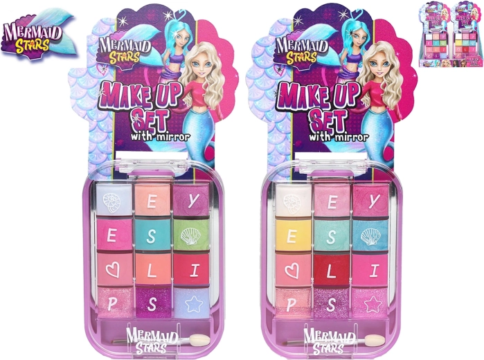 Palette make-up per bambini con specchietto Mermaid Stars