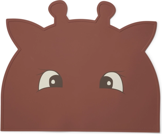 Nuuroo Albert tovaglietta in silicone Giraffe Mahogany