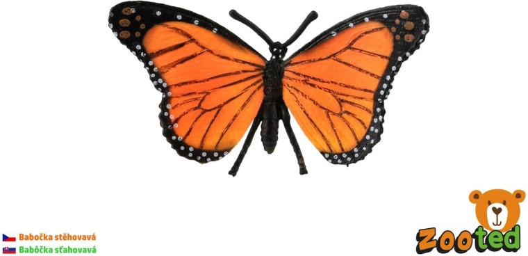 Figura della farfalla monarca migratrice Zooted 11 cm