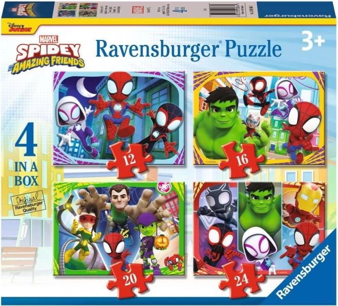 Puzzle RAVENSBURGER Spidey e i suoi fantastici amici 4 in 1