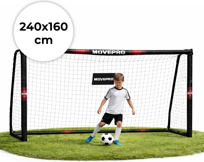 Porta da calcio con accessori 240 × 160 × 85 cm MOVEPRO