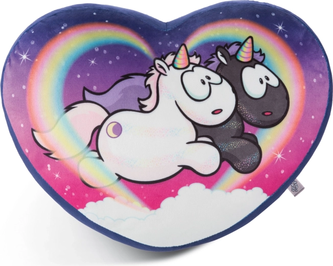 Cuscino NICI unicorno Star Bringer e Moon Keeper a forma di cuore