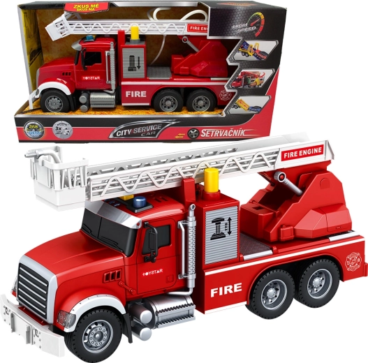 City Service Car camion dei pompieri 1:14 con scala estensibile