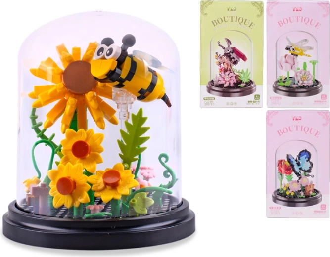 Set di costruzione insetti con fiore per bambini dai 6 anni