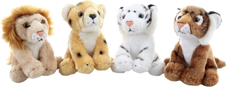 Peluche animali selvatici 15 cm eco friendly