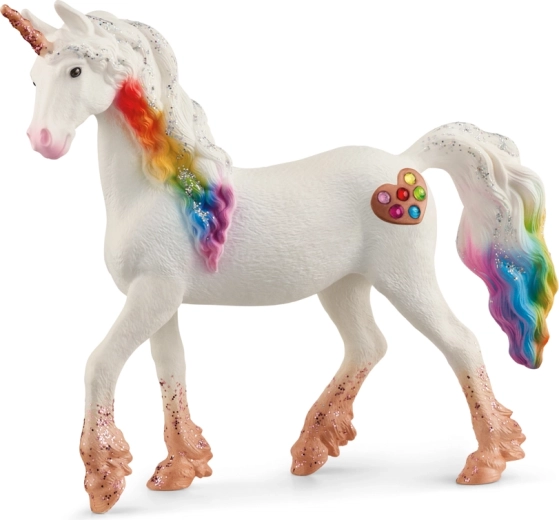 Schleich bayala giumenta unicorno arcobaleno con cuoricini