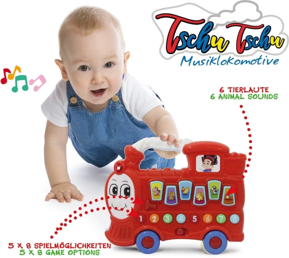 Trenino musicale Tschu Tschu rosso Jamara