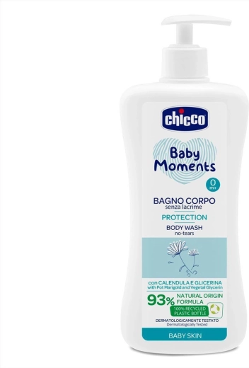 Chicco Baby Moments Protection gel doccia per bambini 0m+, 750 ml
