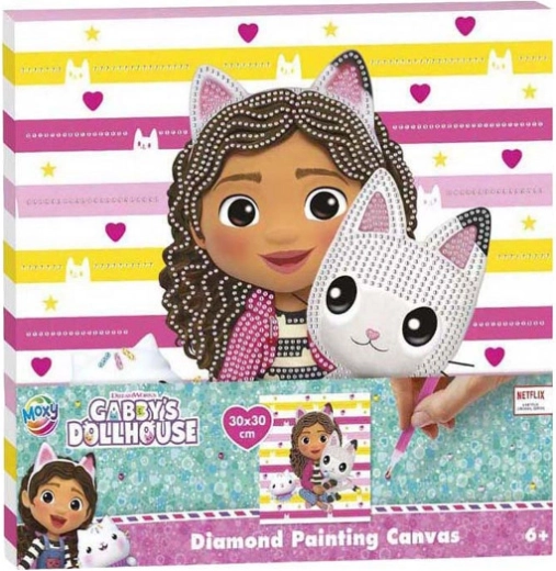 Mosaico di diamanti Gabby’s Dollhouse – La casa dei gatti 30 × 30 cm