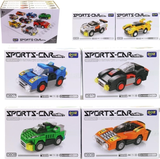 Set di costruzione auto sportive – mini modelli in display box (16 pz)