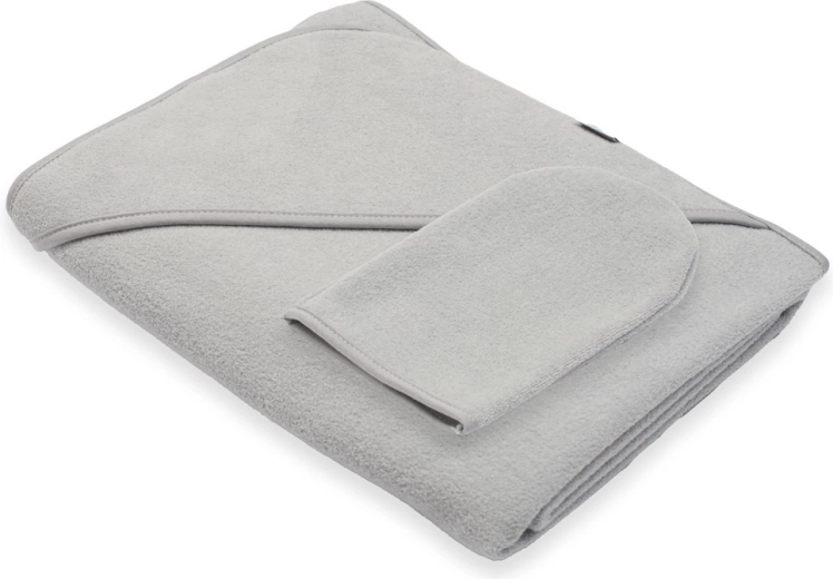 Asciugamano in spugna per bambini con cappuccio NEW BABY Basic 100 × 100 cm, grigio