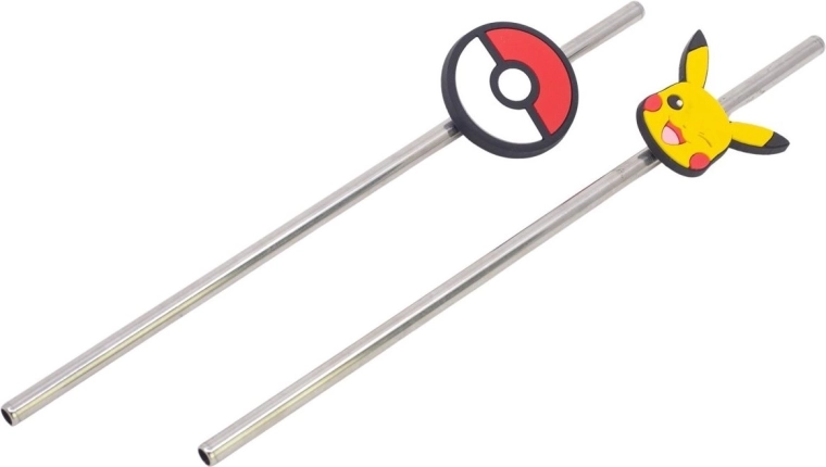 Stor set di cannucce in acciaio inox Pokémon metal meltdown (2 pz)