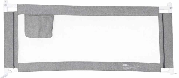 Barriera di sicurezza per letto 140 cm grigia