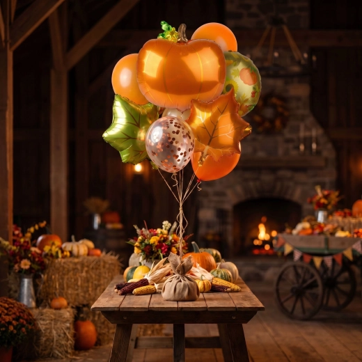 Set autunnale di palloncini in foil, 8 pezzi