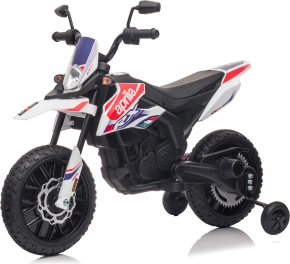 Moto elettrica per bambini APRILIA RX bianca
