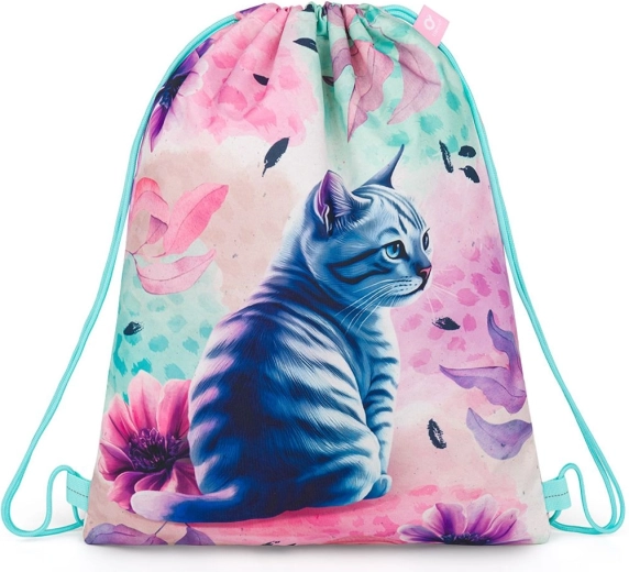 Sacca sportiva Topgal RAMY con motivo di gatto