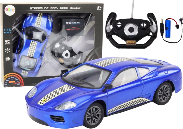 Auto RC radiocomandata 1:16 Luci blu