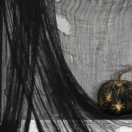 Tenda decorativa nera di Halloween in tessuto 180 × 75 cm