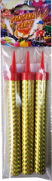 Fontane party dorate 12 cm, 3 pz
