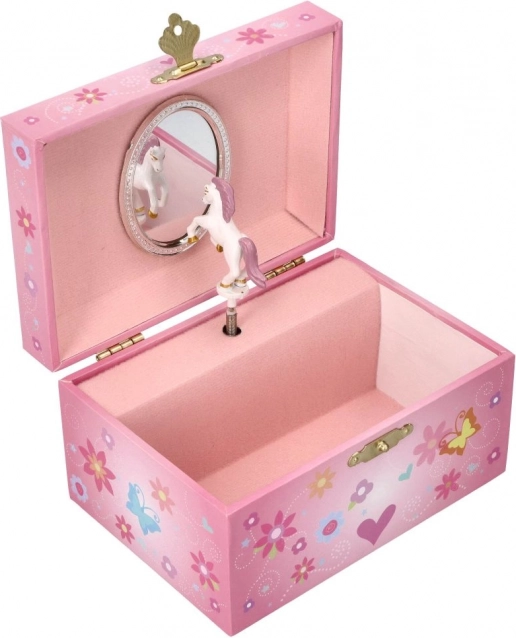 Carillon Portagioie Unicorno Floreale – melodia Il lago dei cigni di GOKI