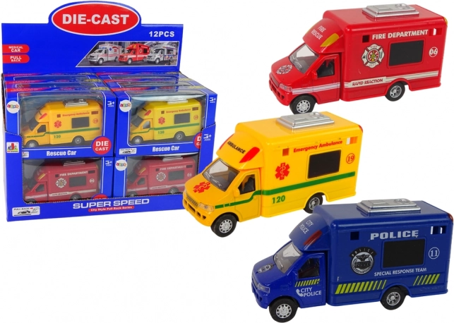 Veicoli di soccorso con trazione a frizione - Polizia, Vigili del Fuoco, Ambulanza