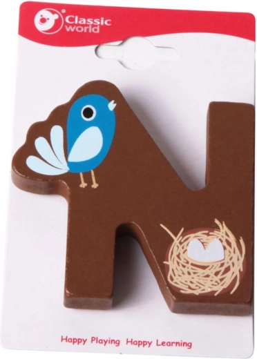 Lettera in Legno N Classic World