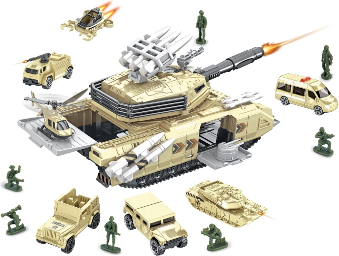 Base militare con carro armato