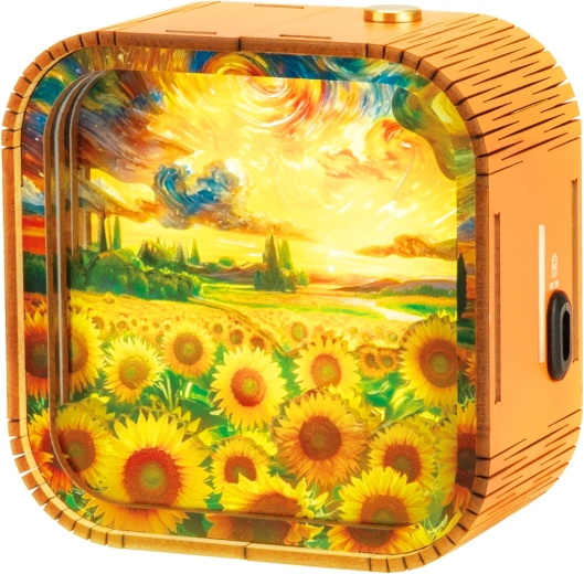 2Kids Toys puzzle 3D in legno con lampada campo di girasoli