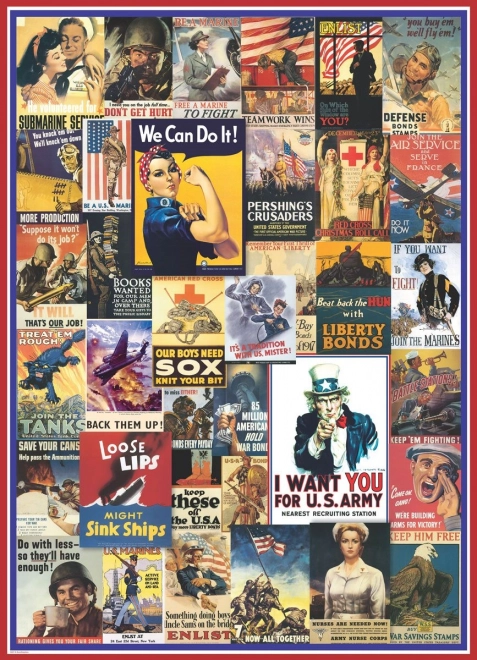 EUROGRAPHICS puzzle 1000 pezzi - Manifesti della 1ª e 2ª guerra mondiale