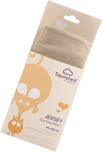 Träumeland lenzuolo con angoli in jersey 40 × 90 cm taupe