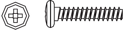 Viti autofilettanti con testa a croce 3 × 15 mm per Voltage, Major, Tiger e Hoolk - 1 pezzo