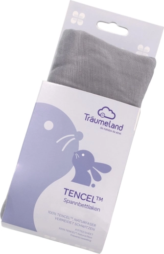 Träumeland lenzuolo con angoli Tencel 40 × 90 cm grigio scuro