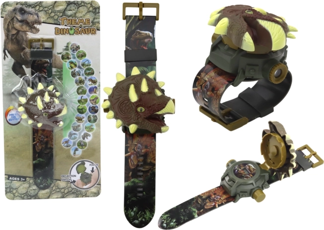 Orologio per bambini con proiezione 3D di motivi di dinosauri