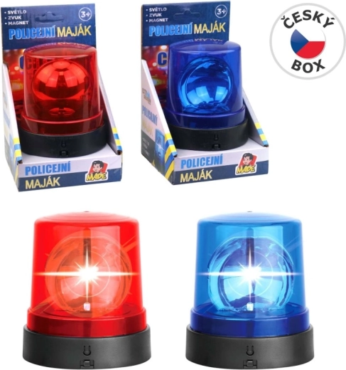 Faro in plastica blu-rosso a batterie