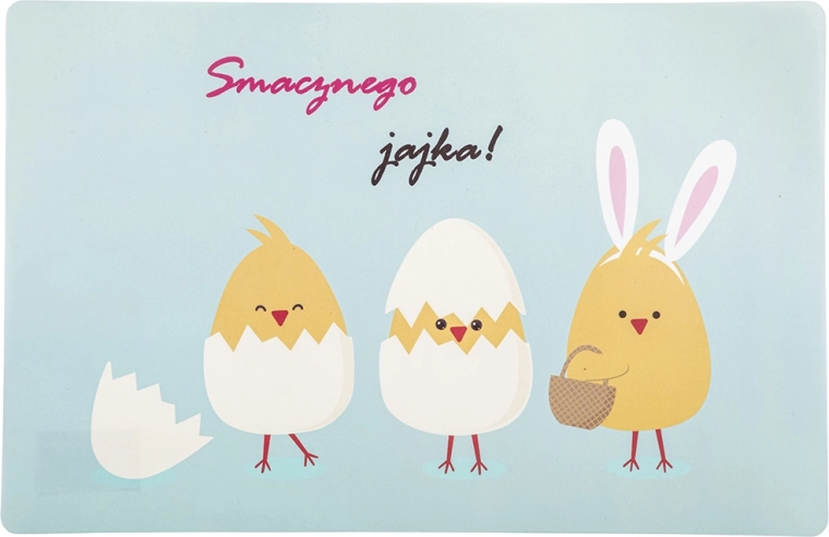 Tovaglietta pasquale in PVC 28 × 43 cm “Smacznego jajka”