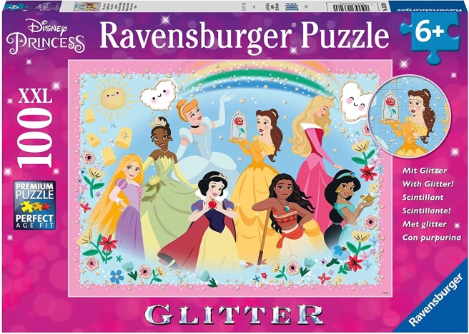 RAVENSBURGER puzzle scintillante Principesse DISNEY XXL 100 pezzi