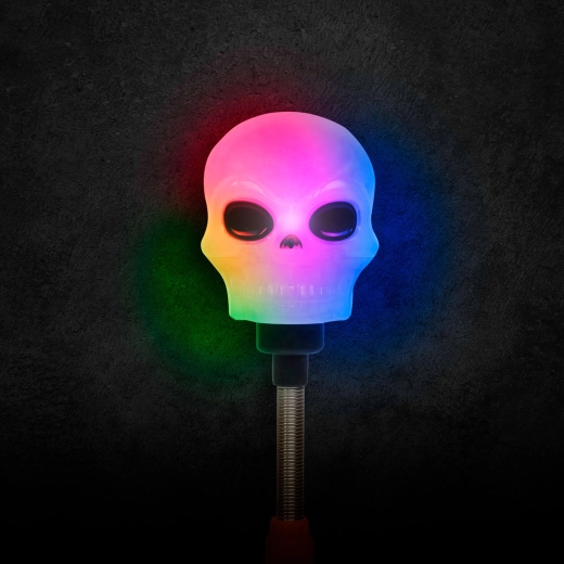 Lampada LED di Halloween con teschio su molla