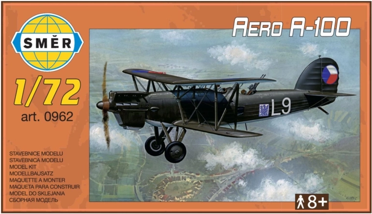 Modello in plastica dell'aereo Aero A-100 in scala 1:72