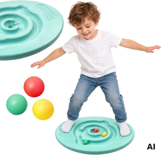 Tavola basculante WOOPIE con labirinto a palline