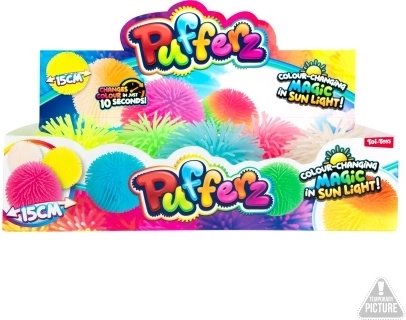 Pallina che cambia colore 12 cm, gomma pelosa