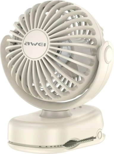 Awei F45 mini ventilatore da tavolo con clip, bianco